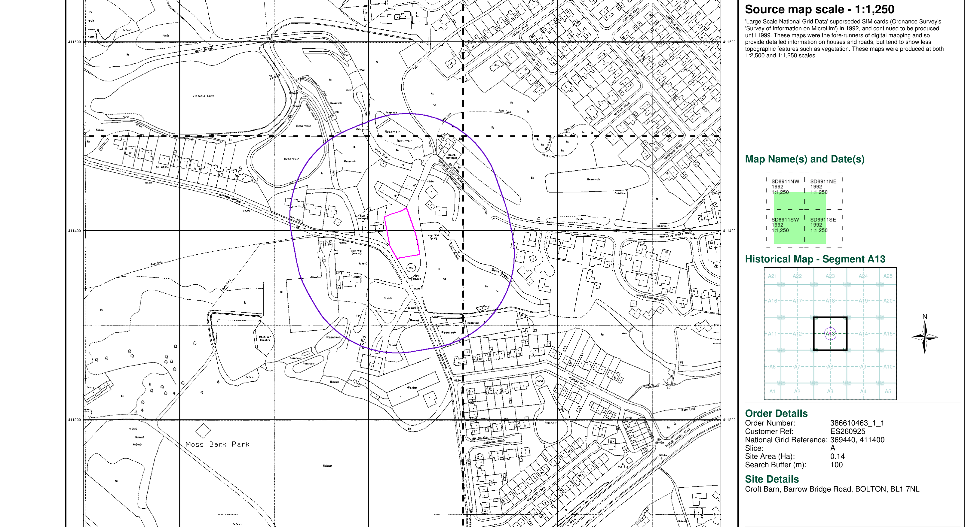 Map page 11 evidence for Holy Well Spring / Holy Well
