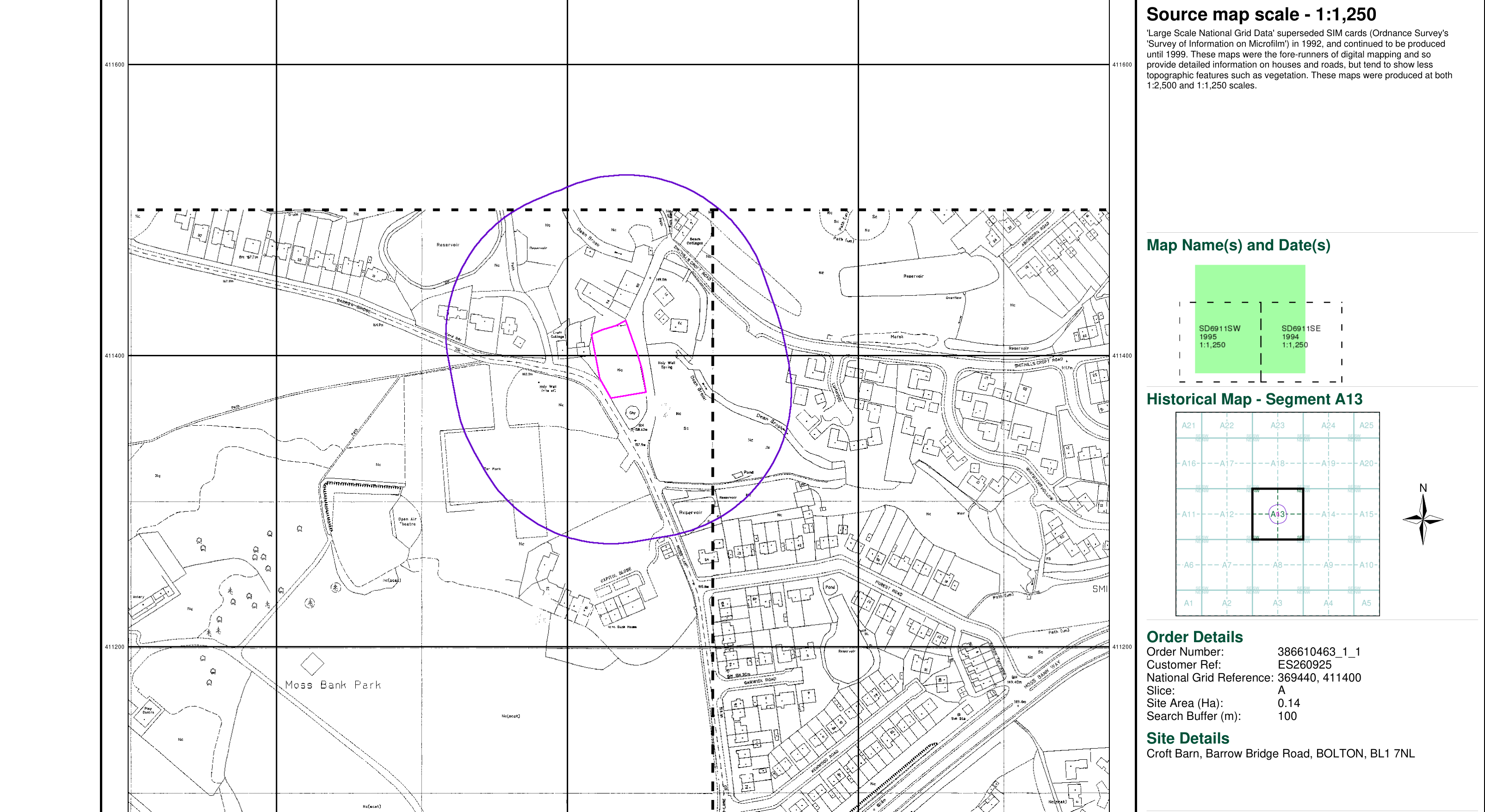 Map page 13 evidence for Holy Well