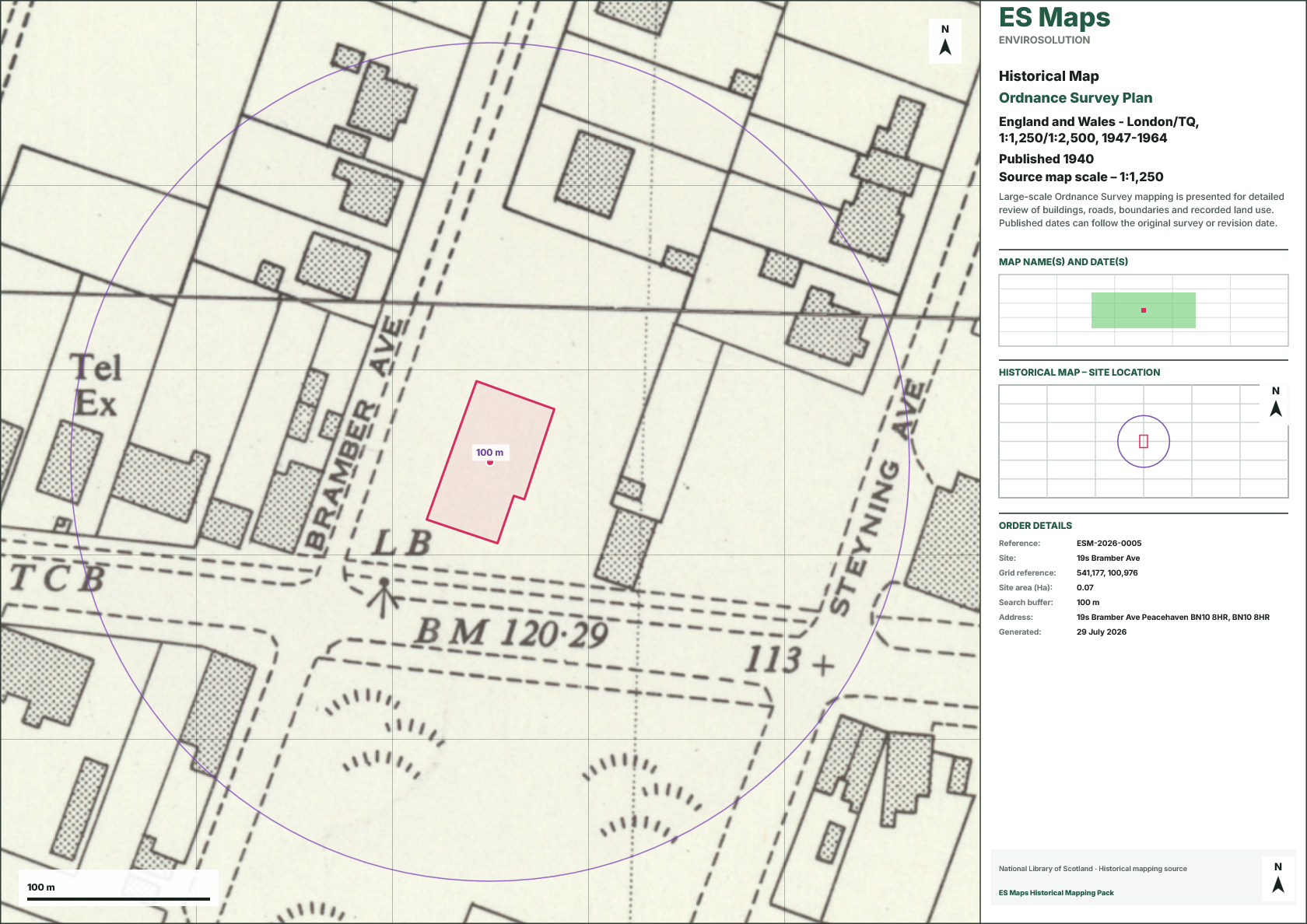 Ordnance Survey Plan · Published 1940