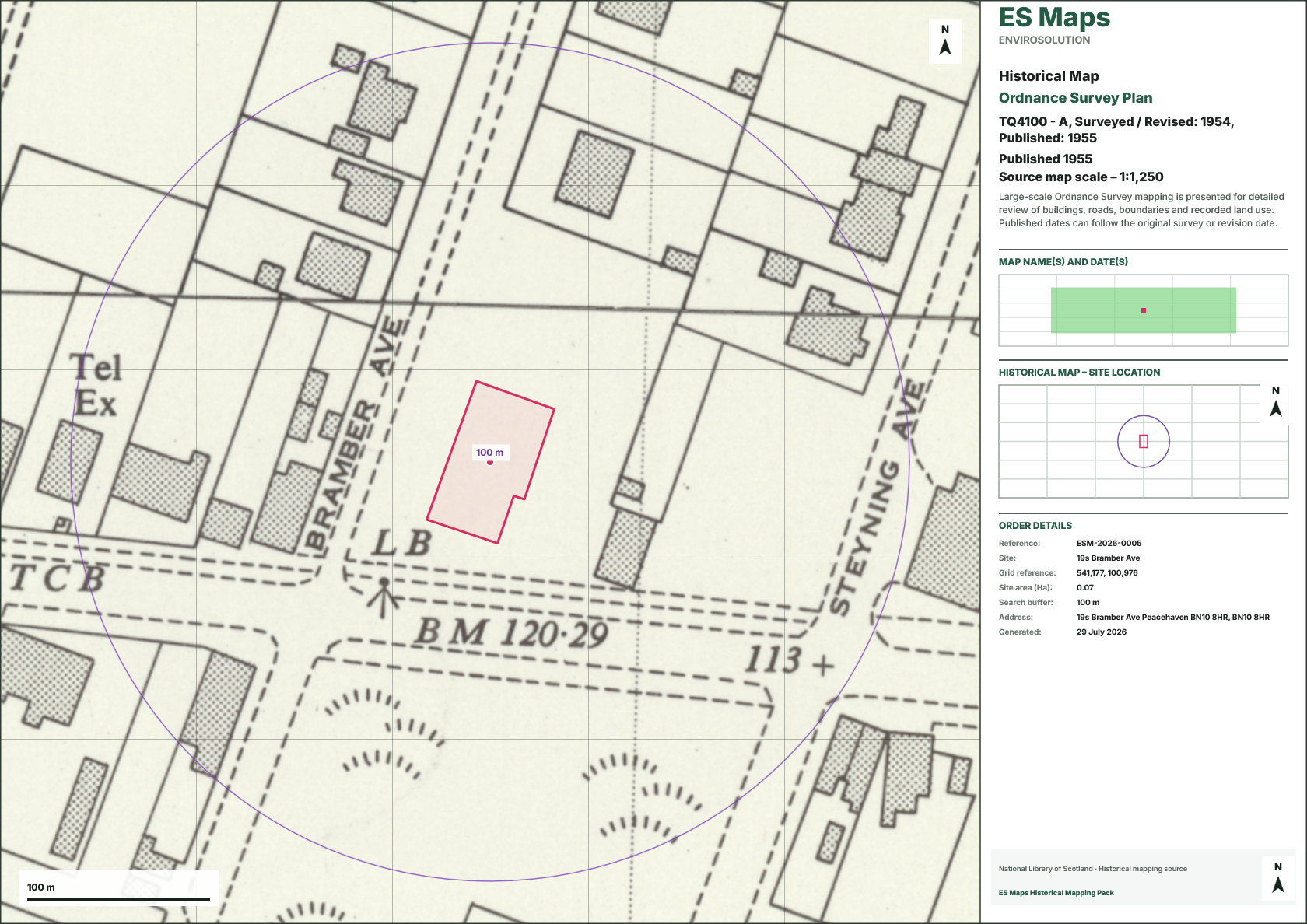 Ordnance Survey Plan · Published 1955