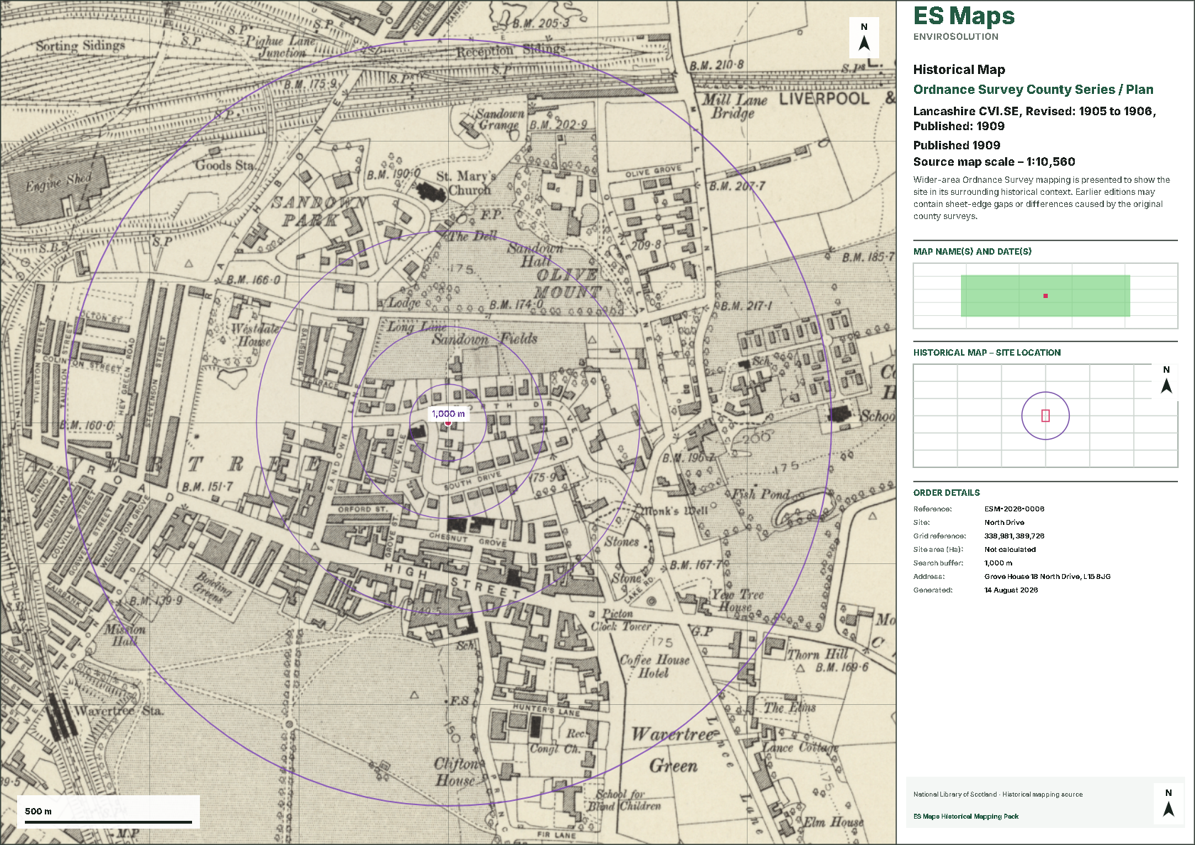 Ordnance Survey County Series / Plan · Published 1909