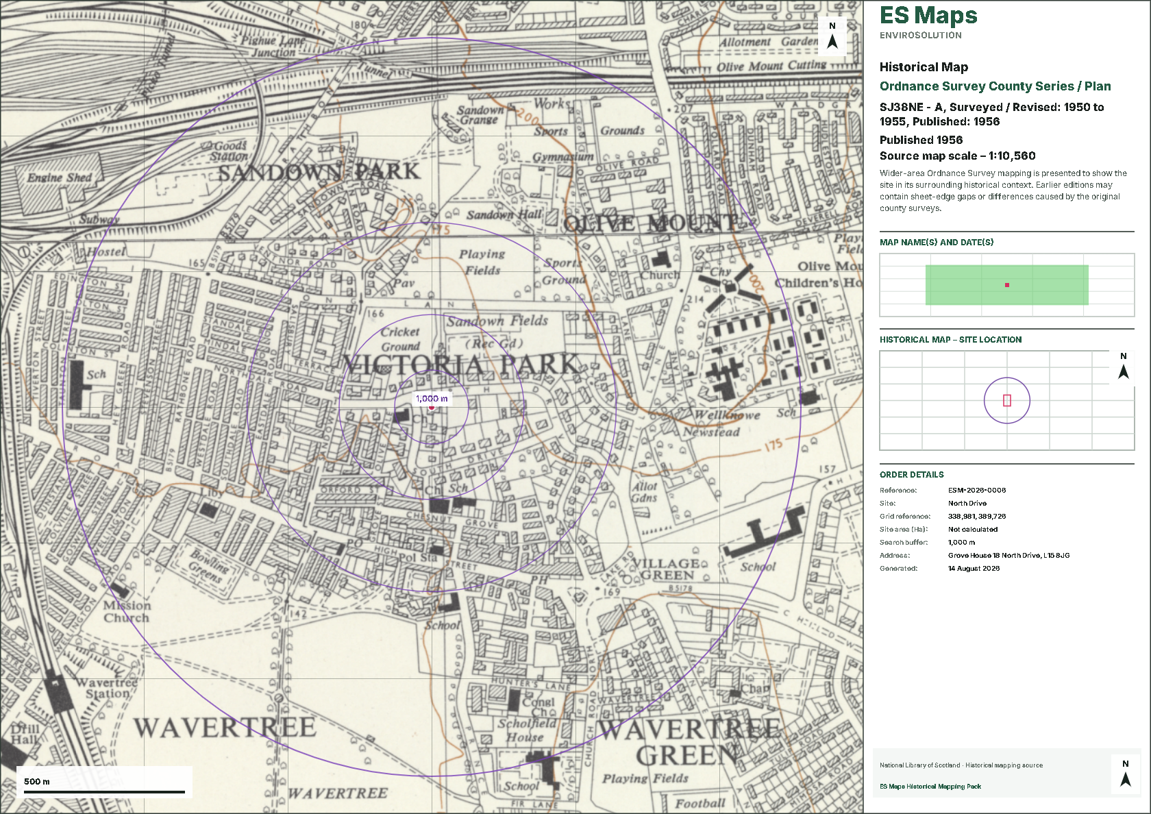 Ordnance Survey County Series / Plan · Published 1956